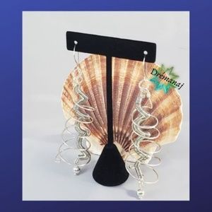 Custom made Wire Wrapped Silver Earrings